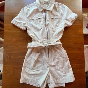 GAP White Short Utility Romper
